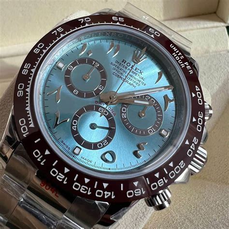 rolex daytona blue arabic dial|More.